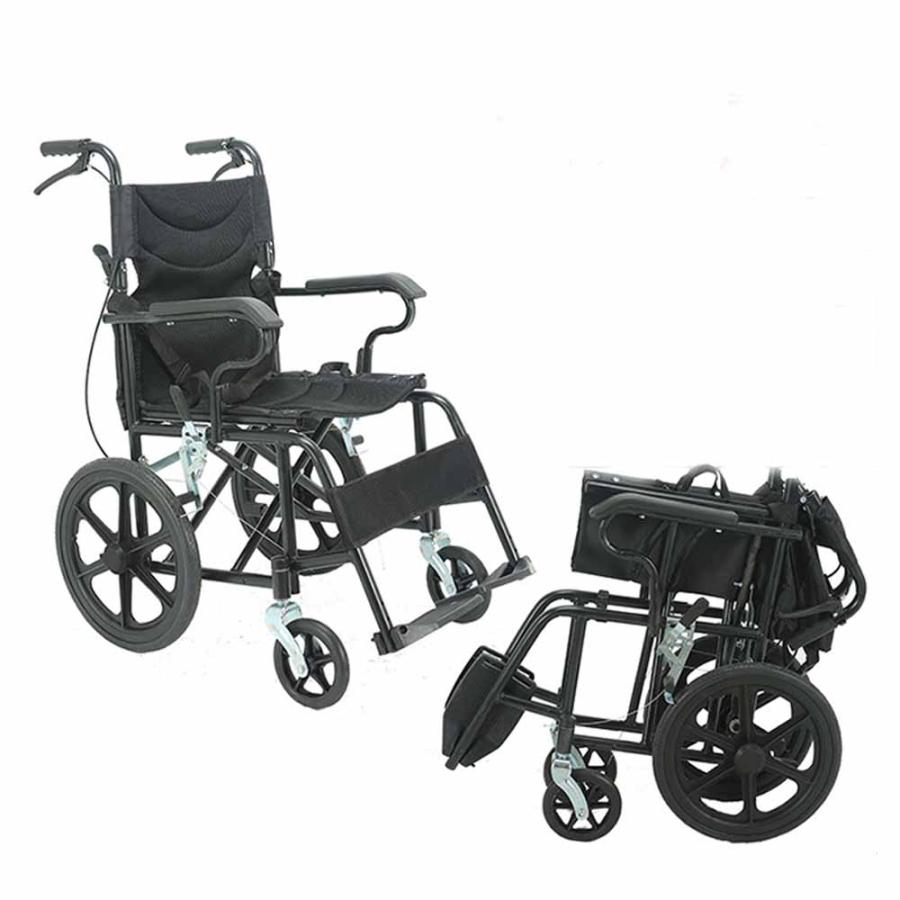 車いす 折りたたみ 軽量 コンパクト ブレーキつき 介助 介護 外出 旅行