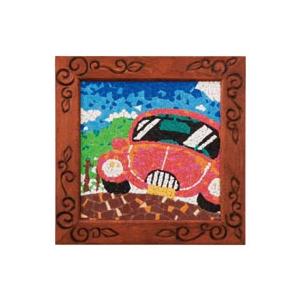 マルチアート額 小 プラモザイク 絵 アート ちぎり絵 自由研究 自由