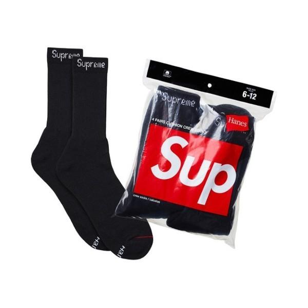 Supreme（シュプリーム） × US Hanes ヘインズ ロゴ ソックス 4足
