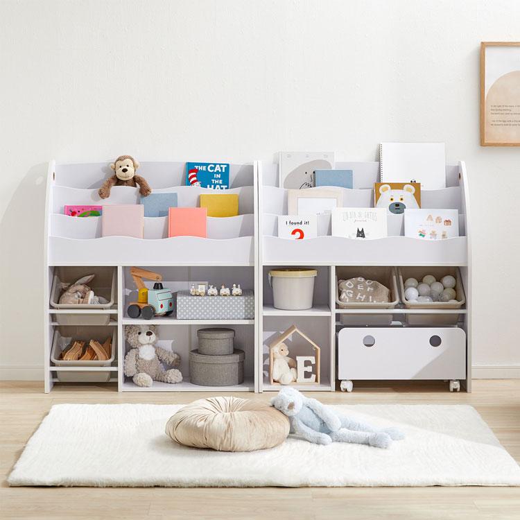 LOWYA（ロウヤ） 絵本棚 おもちゃ 収納 本棚 絵本ラック おしゃれ 子供