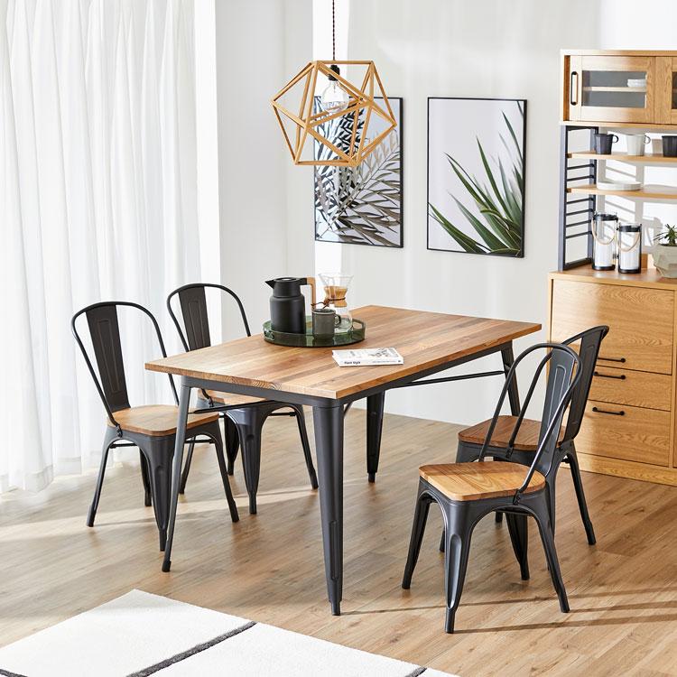 LOWYA（ロウヤ） ダイニングテーブルセット 5点 4点セット 140cm幅