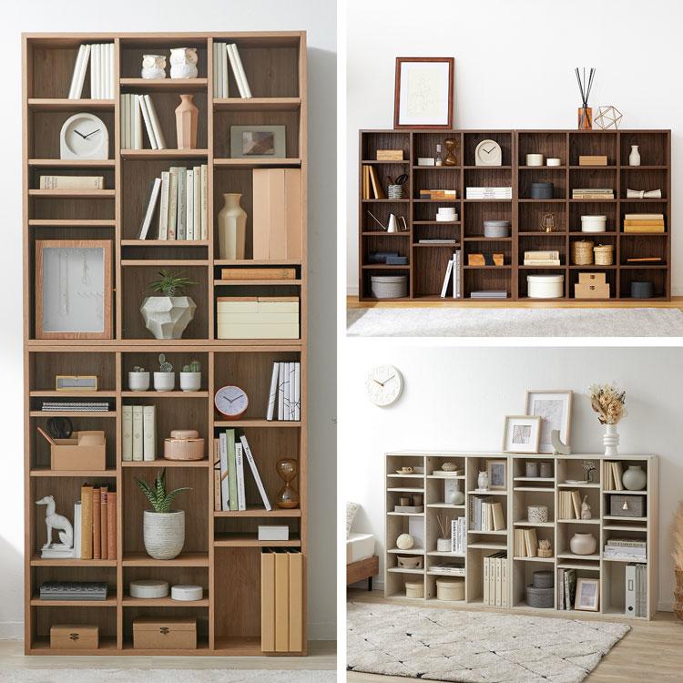 LOWYA（ロウヤ） 本棚 スリム 2個セット 大容量 省スペース 収納棚