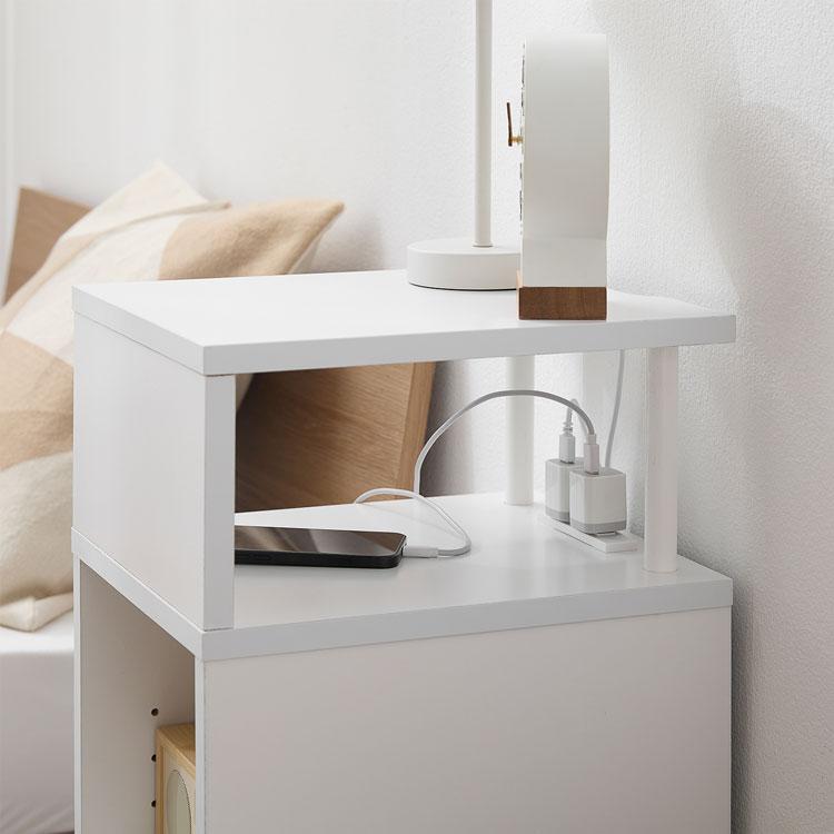 LOWYA（ロウヤ） サイドテーブル テーブル 収納棚 棚 収納 本棚 ベッド