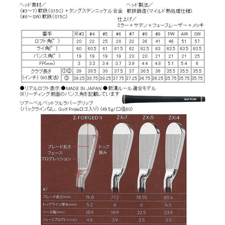 SRIXON スリクソン ZXi-7 アイアン 単品販売 3番/4番/5番/6番/7番/8番