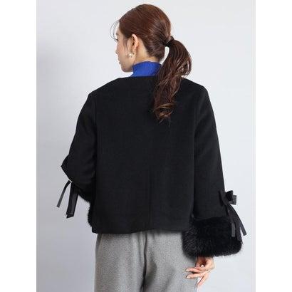 フェンネル FENNEL リボン袖ファーアクセントショートコート