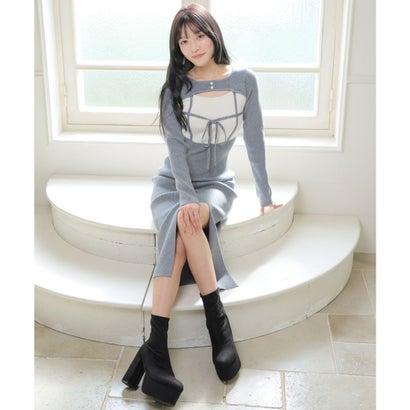 LIP SERVICE（リップサービス） デコルテオープンバイカラーリボン