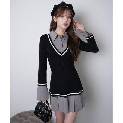 LIP SERVICE（リップサービス） シャツドッキングプリーツワンピース