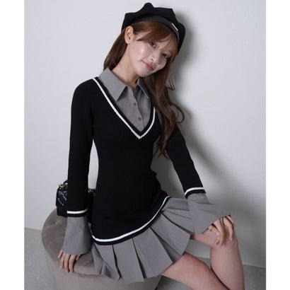 LIP SERVICE（リップサービス） シャツドッキングプリーツワンピース