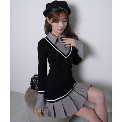 LIP SERVICE（リップサービス） シャツドッキングプリーツワンピース