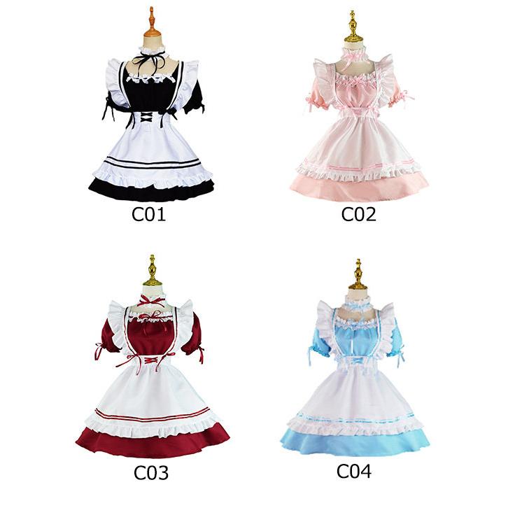 送料無料 仮装 メイド服 コスプレ ロリータ lolita レディース ドレス