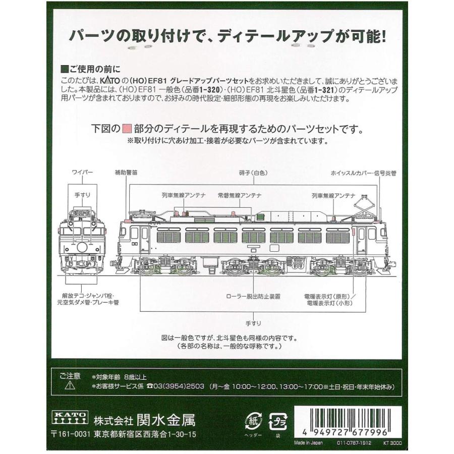 カトー（KATO） KATO HO EF81 グレードアップパーツセット 鉄道模型 16