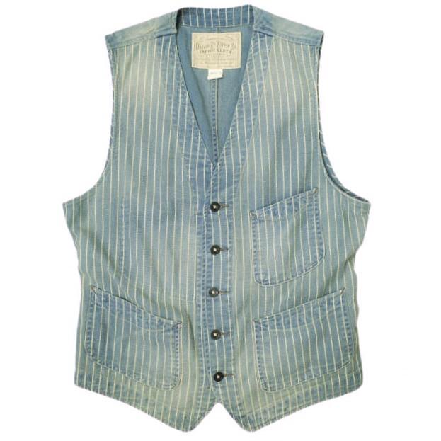 RRL ダブルアールエル WABASH VEST ウォバッシュストライプド