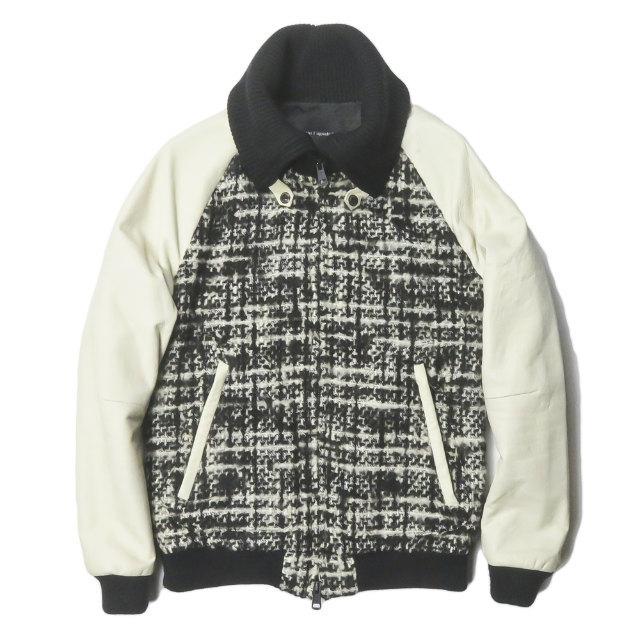 ウノピュウノウグァーレトレ 1piu1uguale3 日本製 TWEED DONKEY ZIP