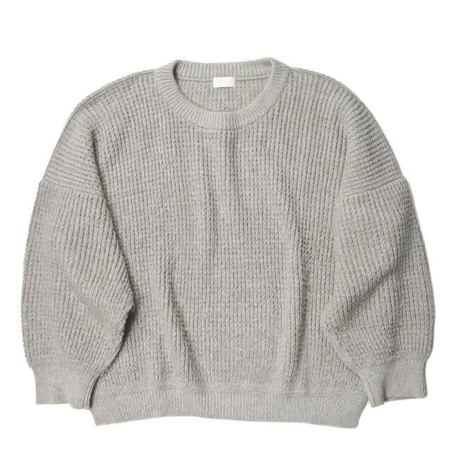 ウル URU 日本製 OVER KNIT ベビーアルパカクルーネックニット 16FUK05