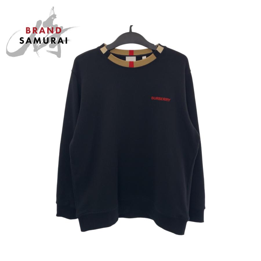 BURBERRY（バーバリー） 美品 チェック柄 ロゴ刺繍 サイズL ブラック