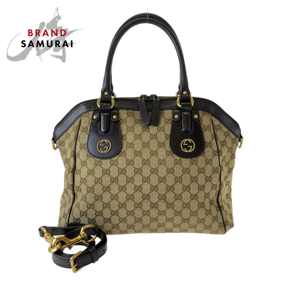 GUCCI（グッチ） 美品 インターロッキング ブラウン ゴールド金具 GG