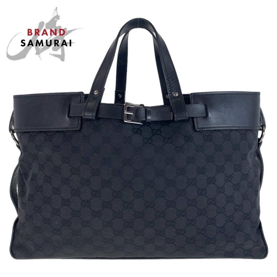 GUCCI（グッチ） ブラック 黒 シルバー金具 GGキャンバス/レザー