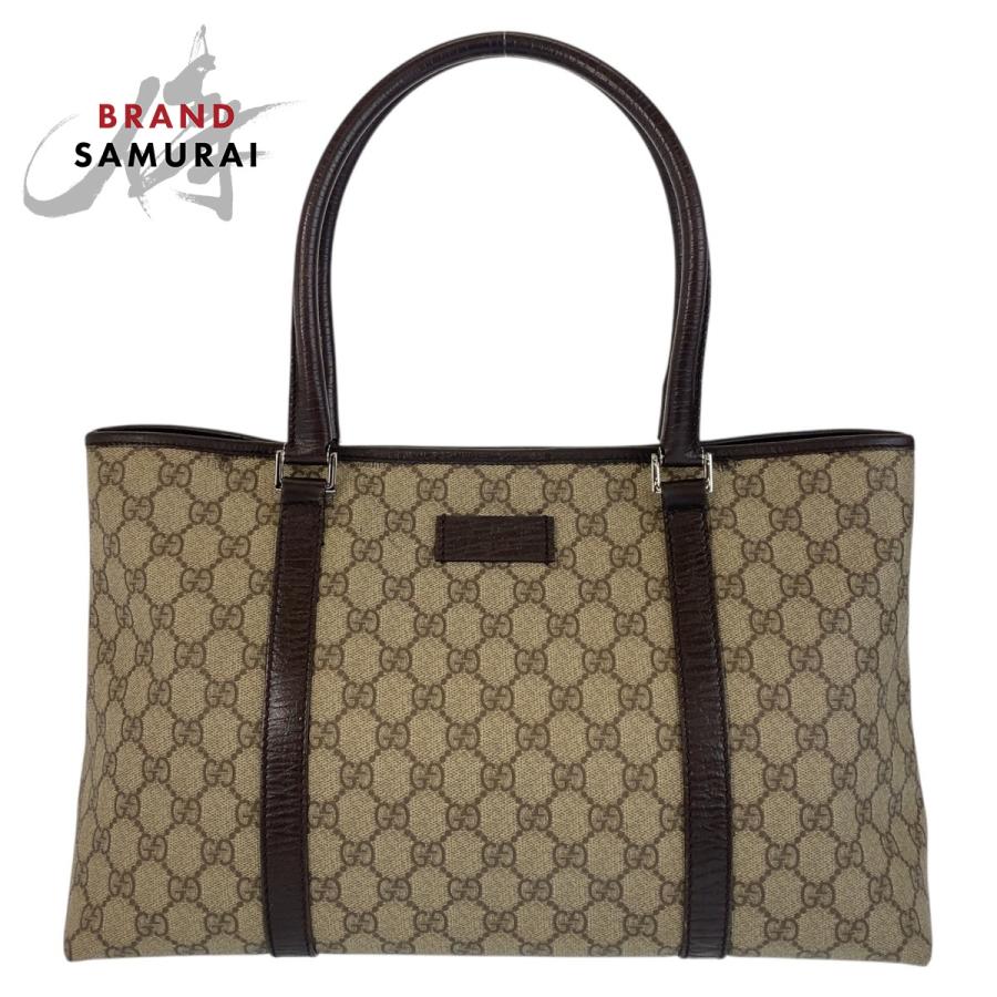 GUCCI（グッチ） ベージュ ブラウン GGスプリームキャンバス/レザー
