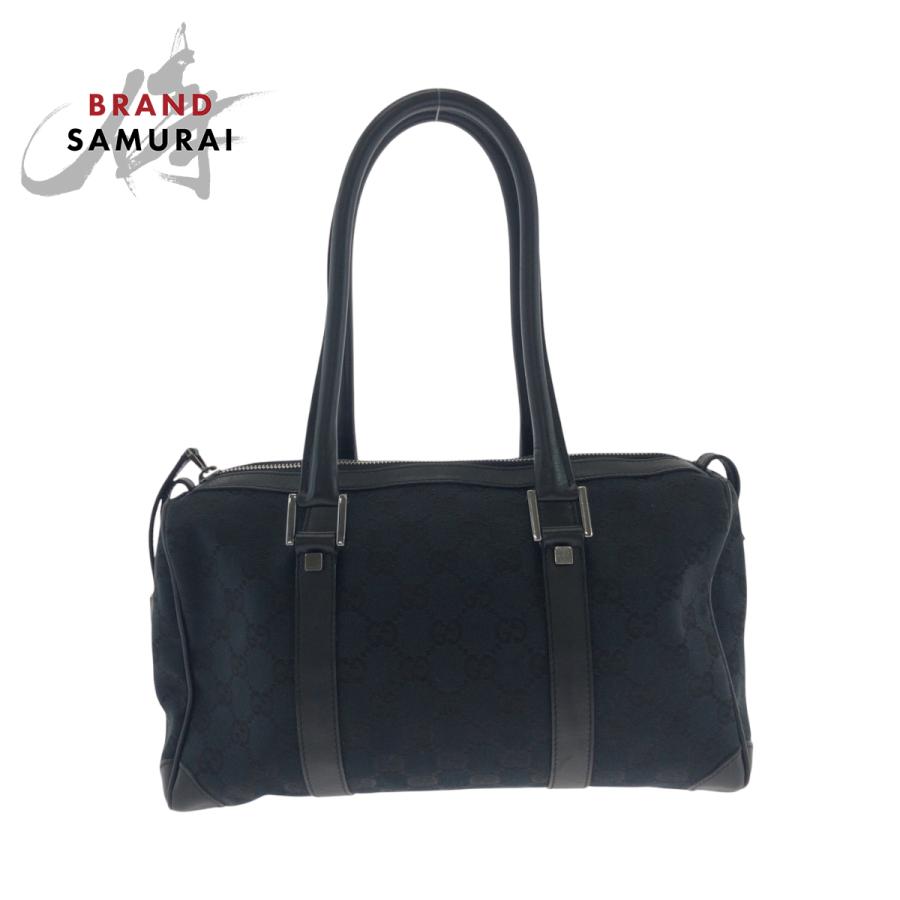 GUCCI（グッチ） 美品 ブラック 黒 シルバー金具 GGキャンバス 000