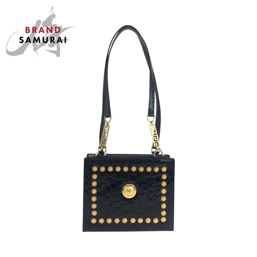 美品 ジャンニ ヴェルサーチ ヴィンテージ クロコ型押し サンバースト