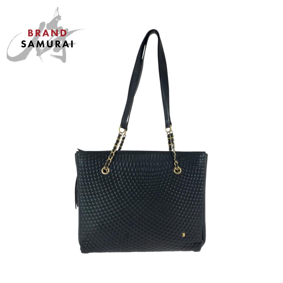 Bally（バリー） ヴィンテージ キルティング フリンジ ブラック 黒