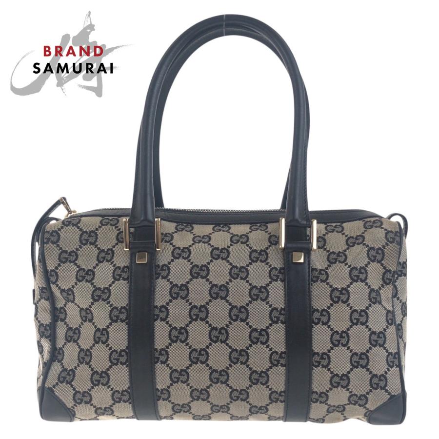 GUCCI（グッチ） ブラック 黒 グレー ゴールド金具 GGキャンバス