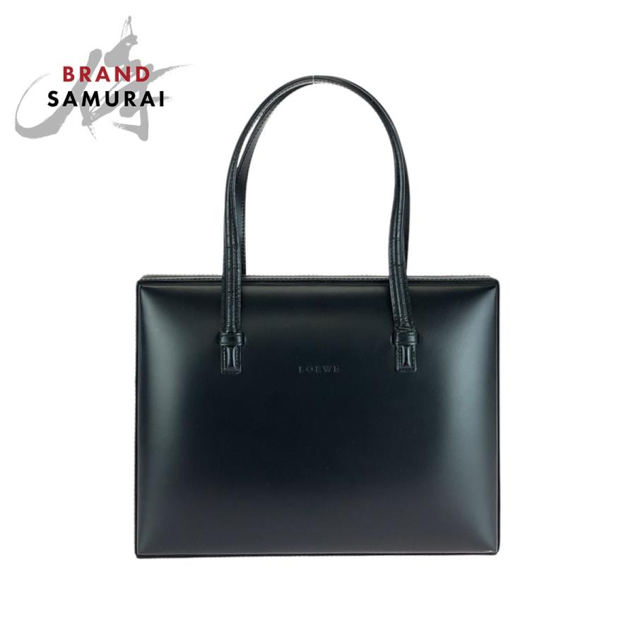 LOEWE（ロエベ） ヴィンテージ ブラック 黒 ゴールド金具 レザー