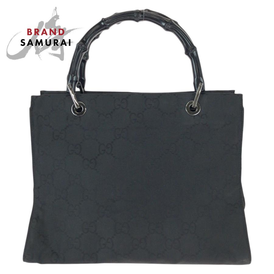 GUCCI（グッチ） バンブー GG柄 ブラック 黒 シルバー金具 ナイロン