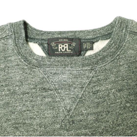 RRL ダブルアールエル DOUBLE V SWEAT SHIRTS - SALT＆PEPPER 両V