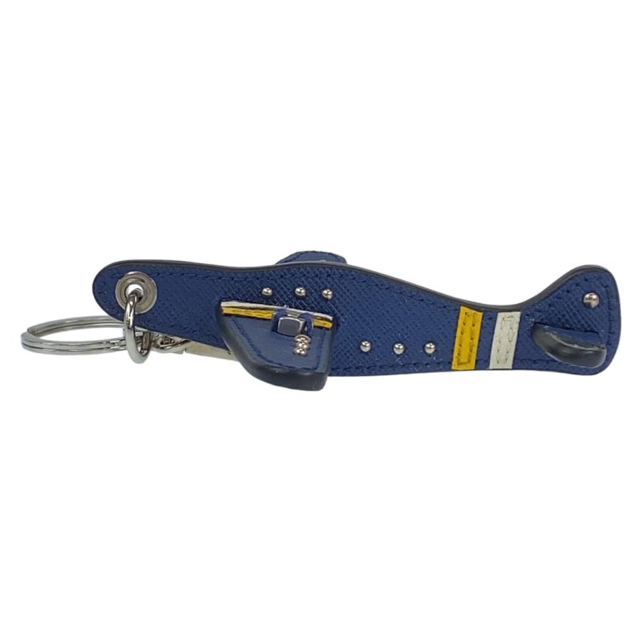 PRADA（プラダ） サフィアーノ ブルー 青 レザー キーホルダー