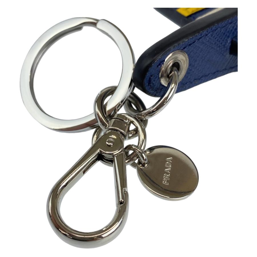 PRADA（プラダ） サフィアーノ ブルー 青 レザー キーホルダー