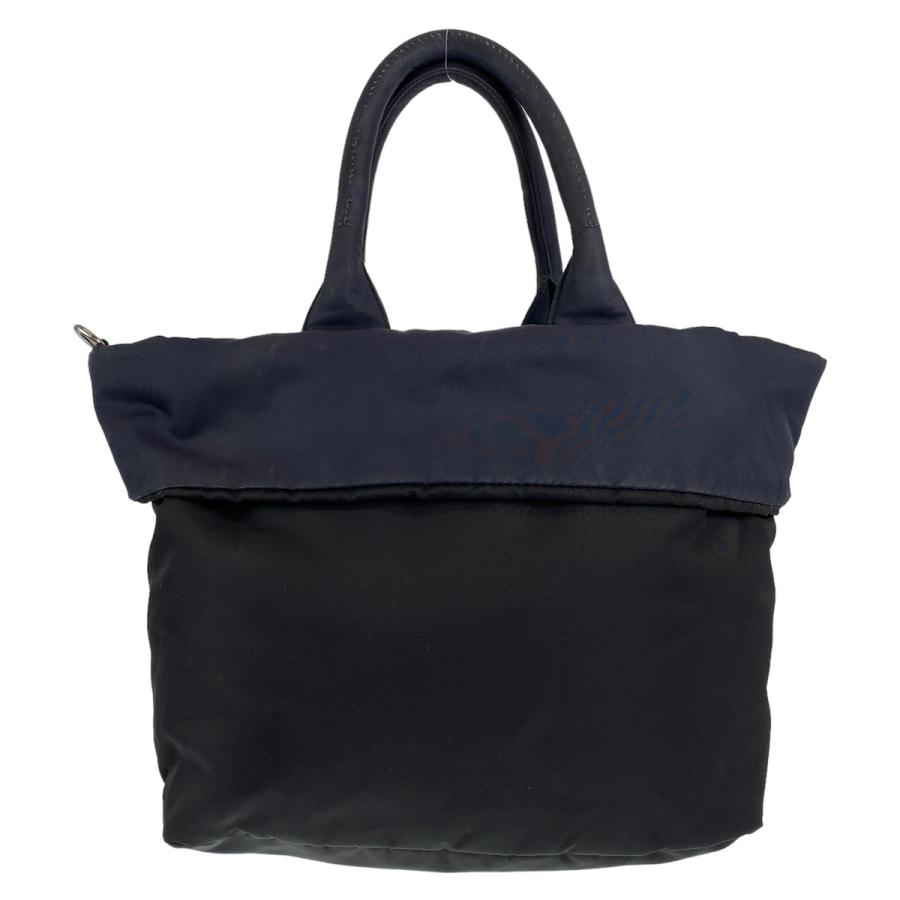 PRADA（プラダ） テスート 三角ロゴプレート リバーシブル ブラック