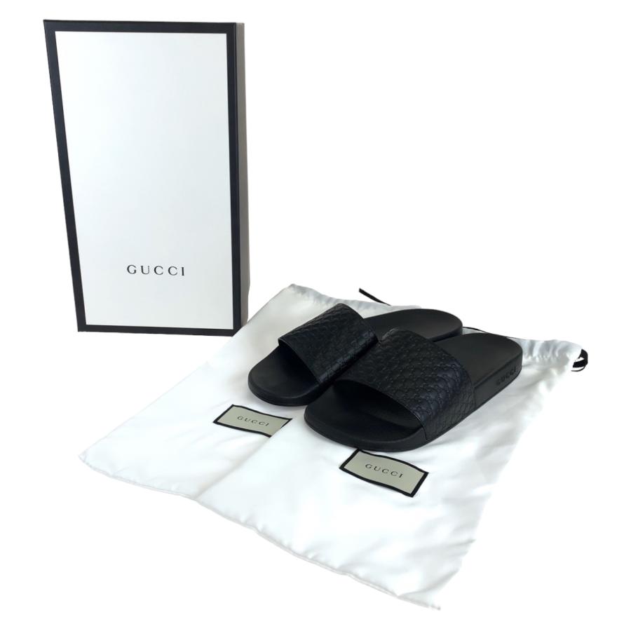 GUCCI（グッチ） 新品未使用 マイクロGG サイズ11 ブラック 黒 レザー