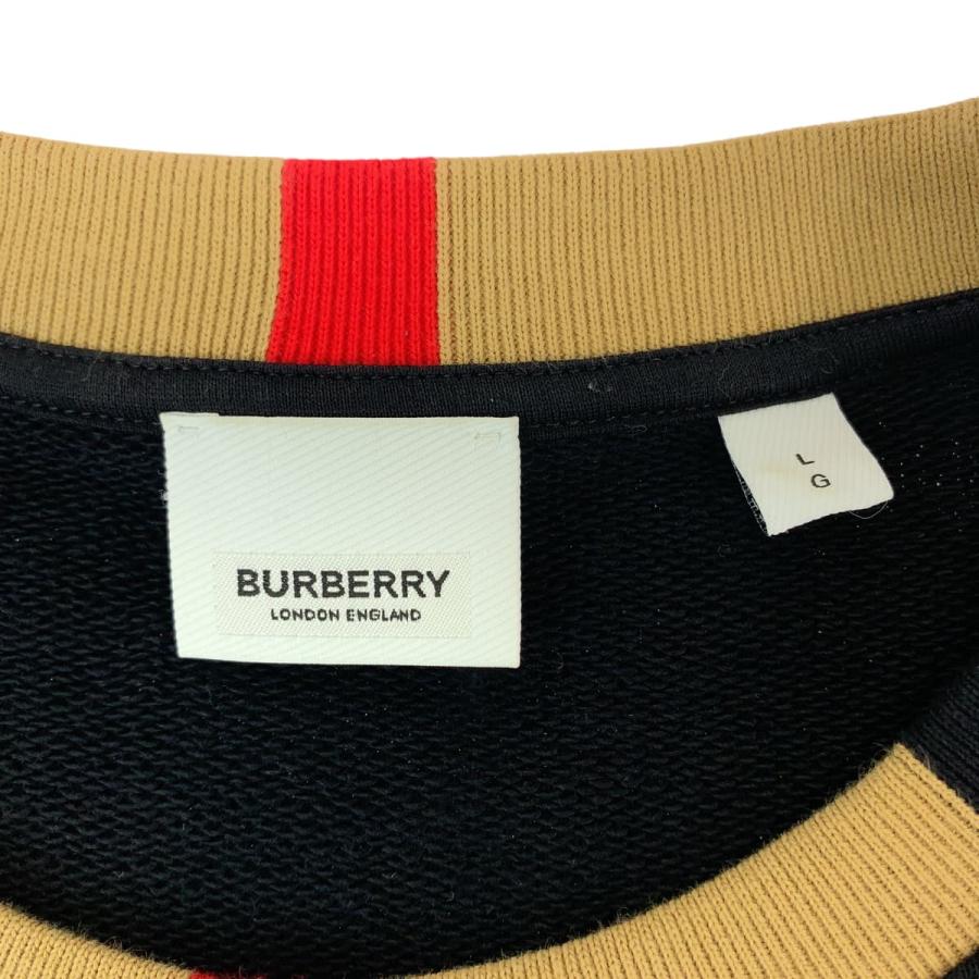 BURBERRY（バーバリー） 美品 チェック柄 ロゴ刺繍 サイズL ブラック