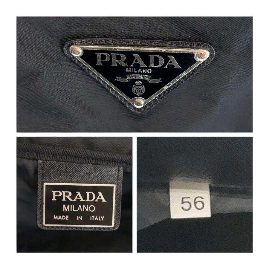 PRADA（プラダ） 美品 テスート 三角ロゴプレート ブラック 黒