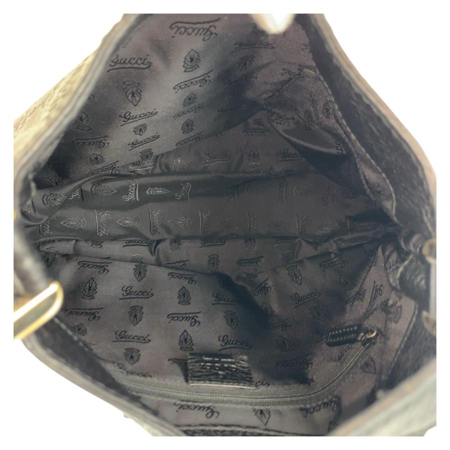 GUCCI（グッチ） 美品 グッチシマ ブラック 黒 ゴールド金具 レザー