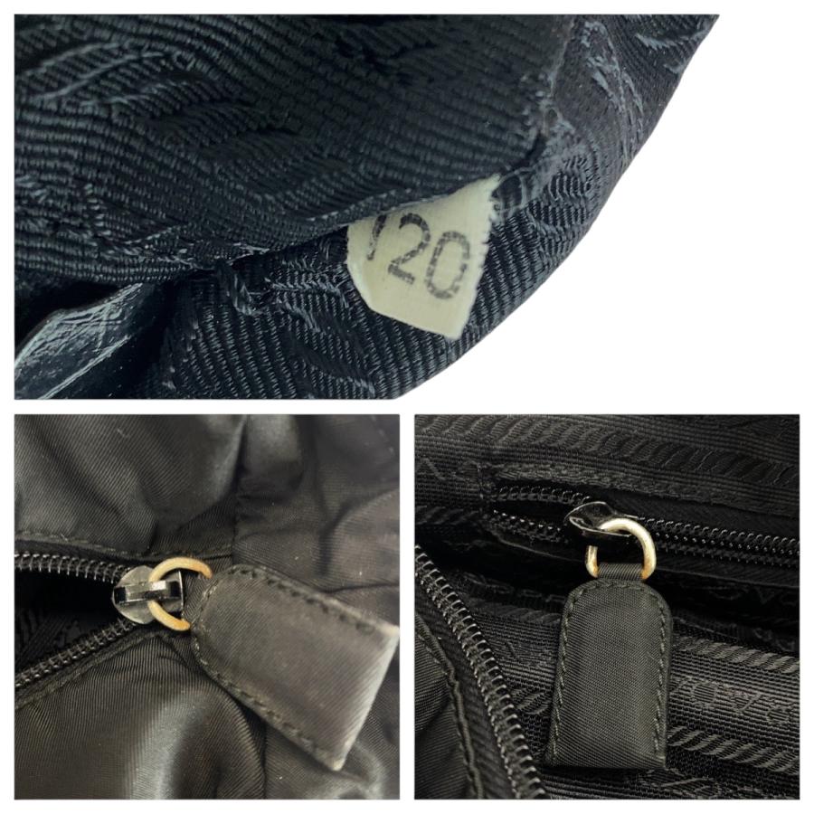 PRADA（プラダ） 美品 テスート 三角ロゴプレート ブラック 黒