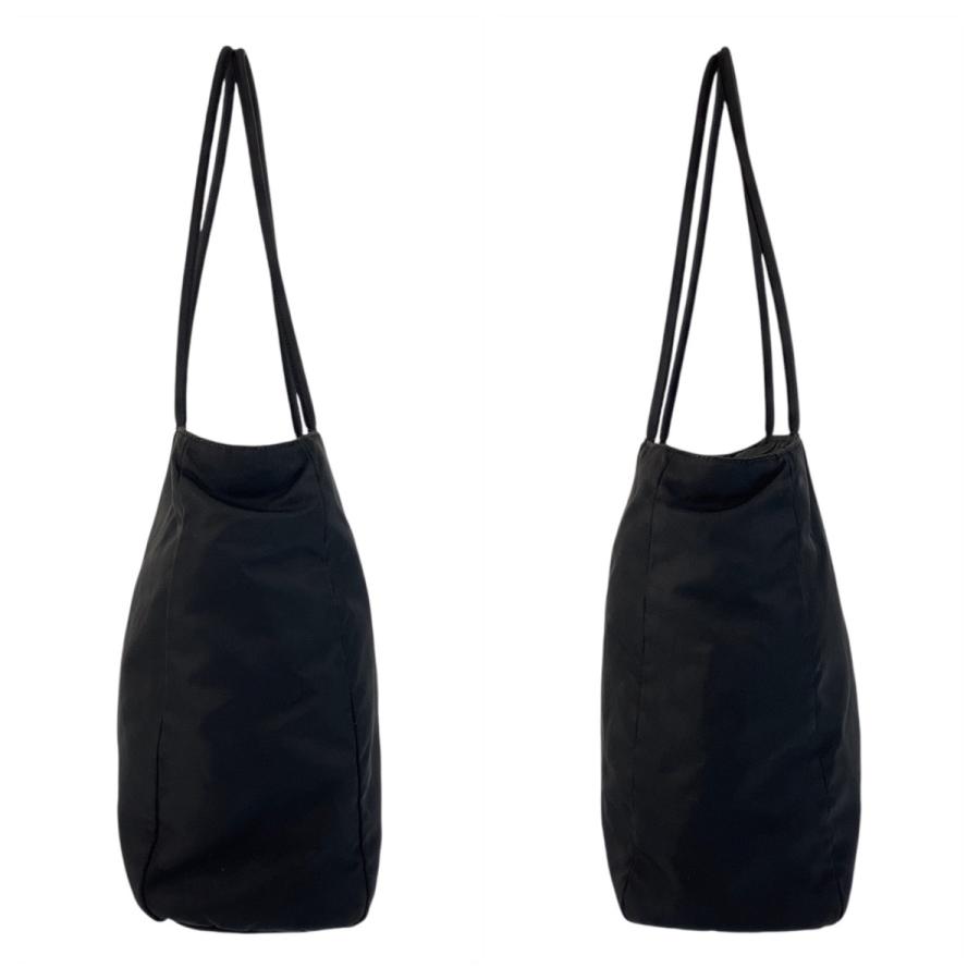 PRADA（プラダ） テスート 三角ロゴプレート ブラック 黒 シルバー金具