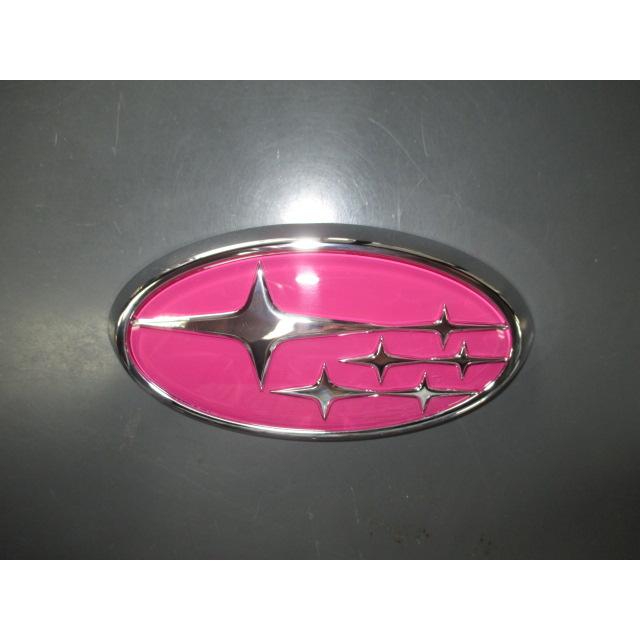 ラ・アンスポーツ製 スバル カスタムピンクオーナメント フロント用