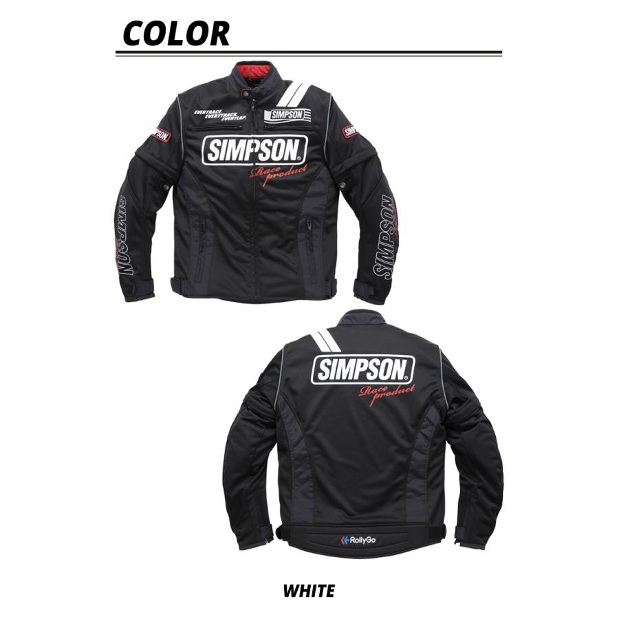 BLACK/WSサイズのみ】バイク用品レディースバイクジャケット SIMPSON