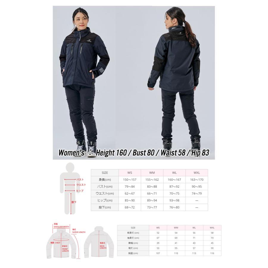 レディースバイク用ジャケット防水 インナー付き WM〜WXL オール