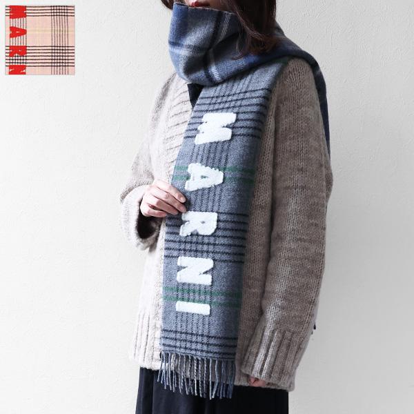 MARNI マルニ Double Check Wool Scarf ダブルチェック ウール