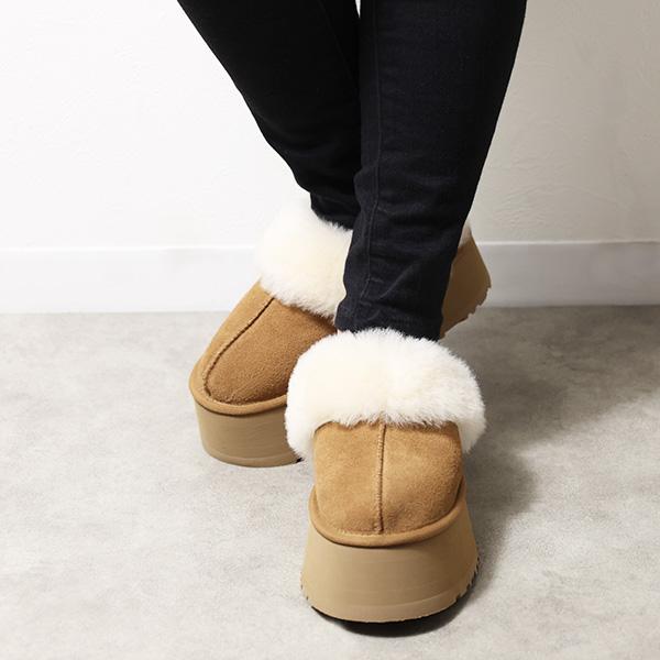 UGG（アグ） W FUNKETTE ファンケット スリッポン ムートンブーツ 厚底