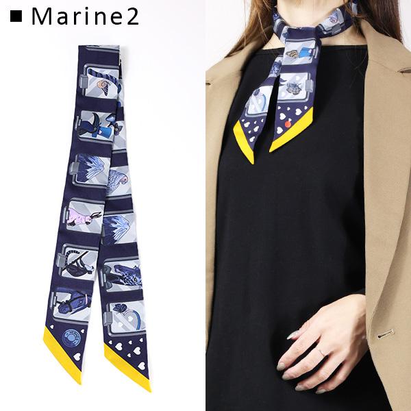 HERMES（エルメス） Twilly Scarf ツイリー スカーフ シルク100