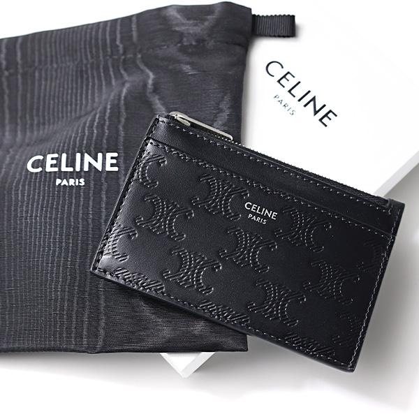 CELINE（セリーヌ） Triomphe Embossed Zipped Card Holder コイン