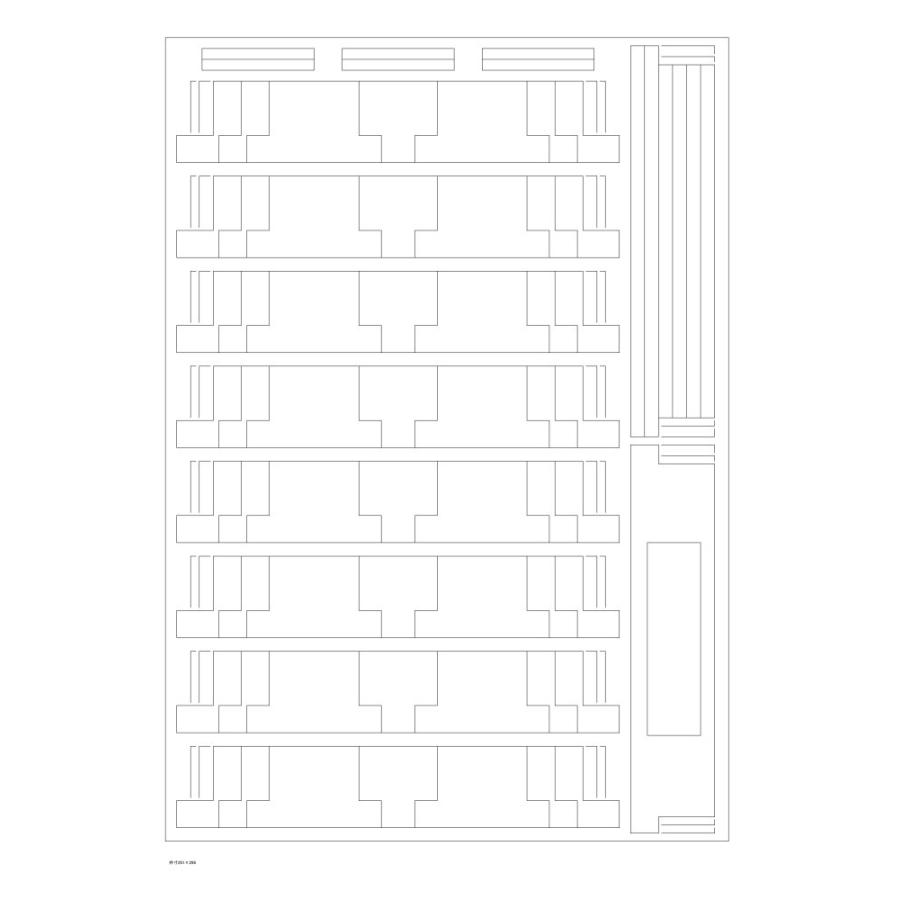 Nゲージ車両収納用 A4ブックケース対応 交換用10両収納中敷ウレタン10