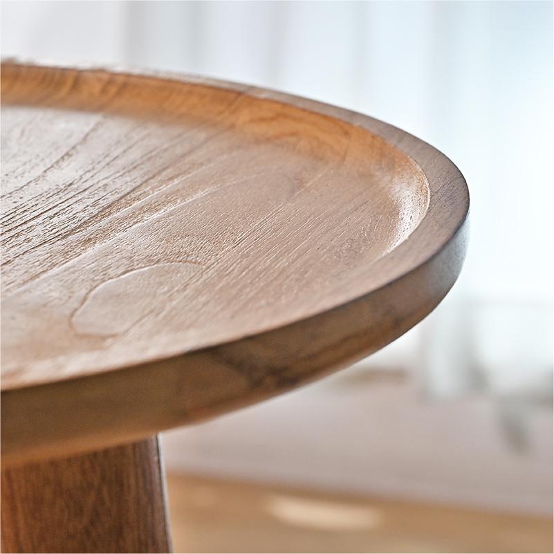 サイドテーブル 机 台 木製 チーク無垢 ナチュラル 北欧 ETT082XP 爆買