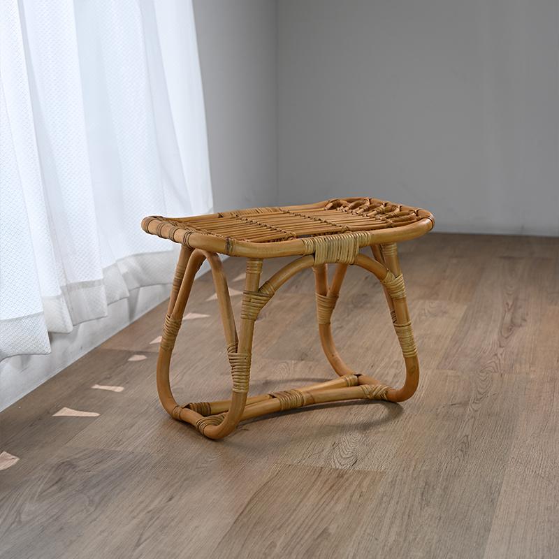 皮付きラタンスツール チェア オットマン アジアン 椅子 イス S154MX