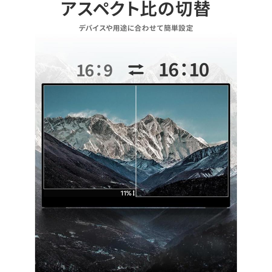 EHOMEWEI モバイルモニター EHOMEWEI LQ-160PU 16インチ 高性能 4K