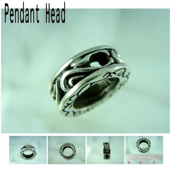 シルバー925 トライバル柄の蔦模様のリング型ペンダントトップ